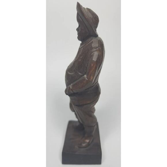 Vintage OURO Carved Wooden Statue of a Man from Spain NO. 1022 U99 - Picture 2 of 6